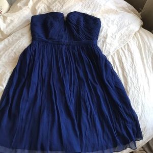 J.Crew Silk Chiffon Nadia Bridesmaid Dress (Navy)